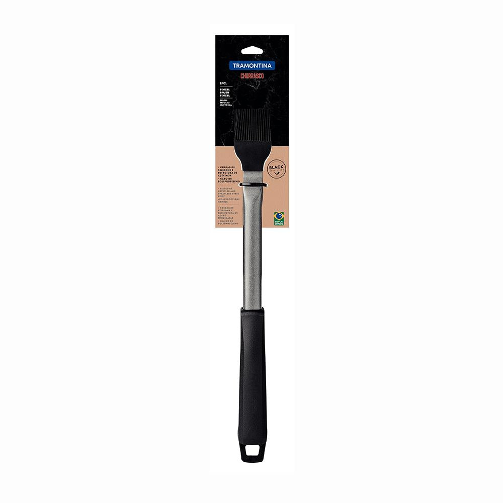 Pincel Churrasco Black Cerdas Silicone Estrutura Inox Cabo Polipropileno Preto - Tramontina 26595100