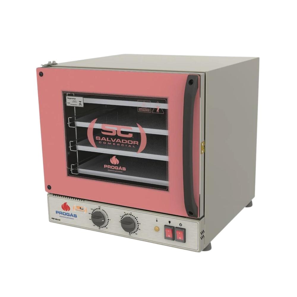 Kit Forno Turbo Elétrico Profissional Analogico Prp-004 G2 127v Rosa + 8 Grades - Progás