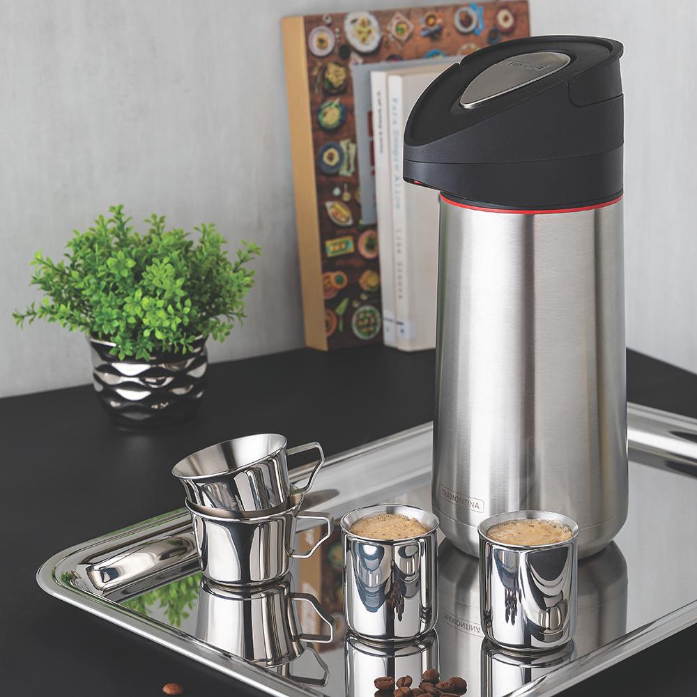 Garrafa Térmica Em Aço Inox Exata Com Ampola de Aço 1,4l Chá Chimarrão - Tramontina 61642140