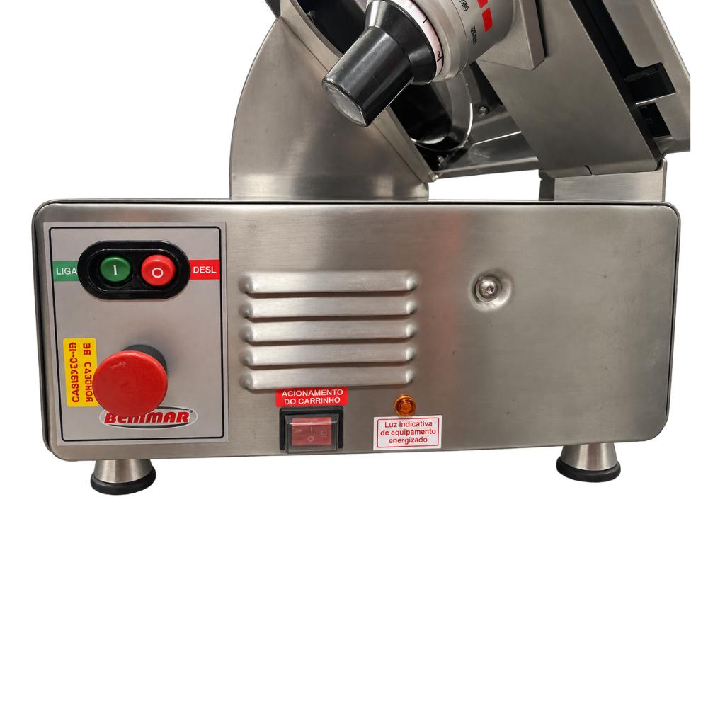 Seminovo - Cortador de Frios Automático Lâmina 300 mm em Aço Inoxidável BM18 NR PF 127/220V BERMAR