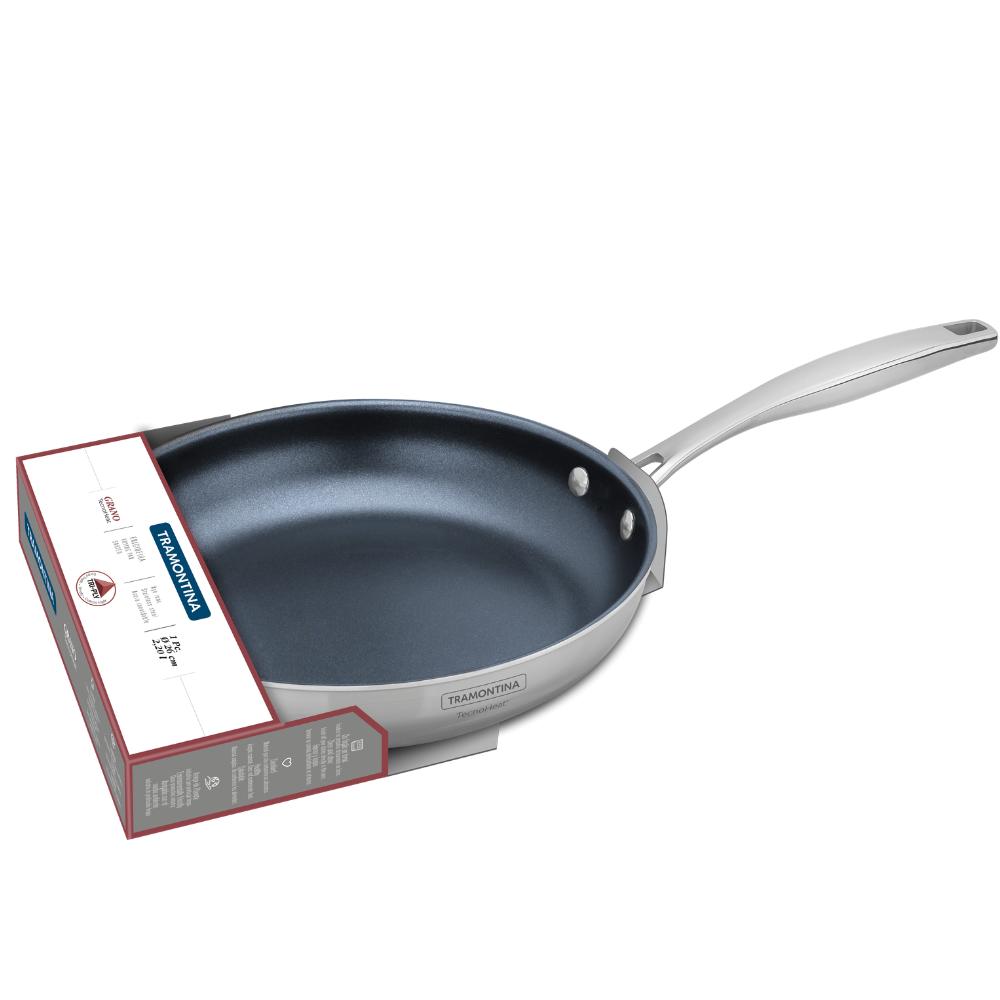 Frigideira Grano 26cm Aço Inox Triplo e Revestimento Interno Cerâmico Grafite - Tramontina 62155266