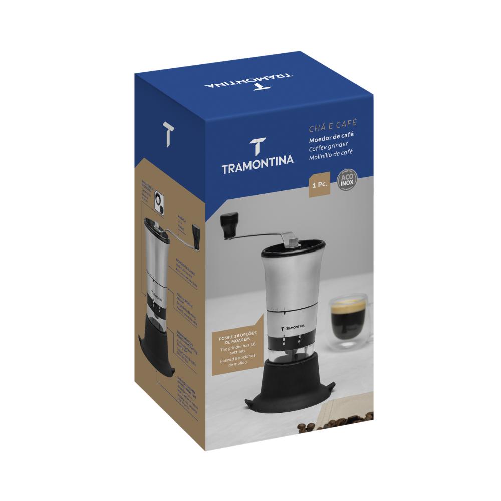 Moedor Para Café em Aço Inox Com Copo de Acrílico e Moinho em Cerâmica - Tramontina 61769000