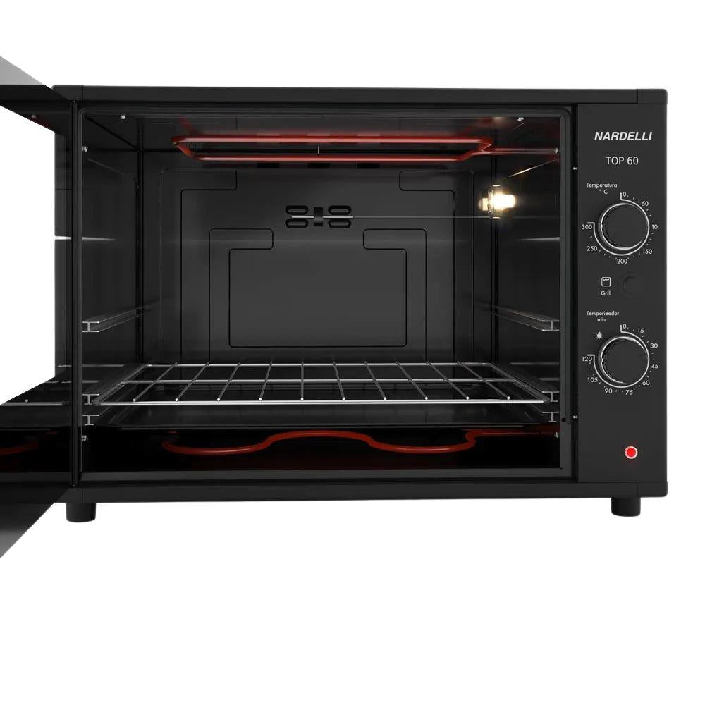 Forno Elétrico de Bancada Top Black 60L 1750W Até 300ºC TOP60 127V Black - Nardelli 10014754-1