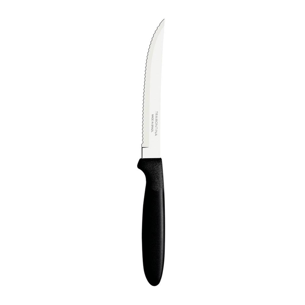 Kit Jogo de Faca e Garfo Ipanema 24 Peças em Aço Inox Cabo Preto PTOP - Tramontina