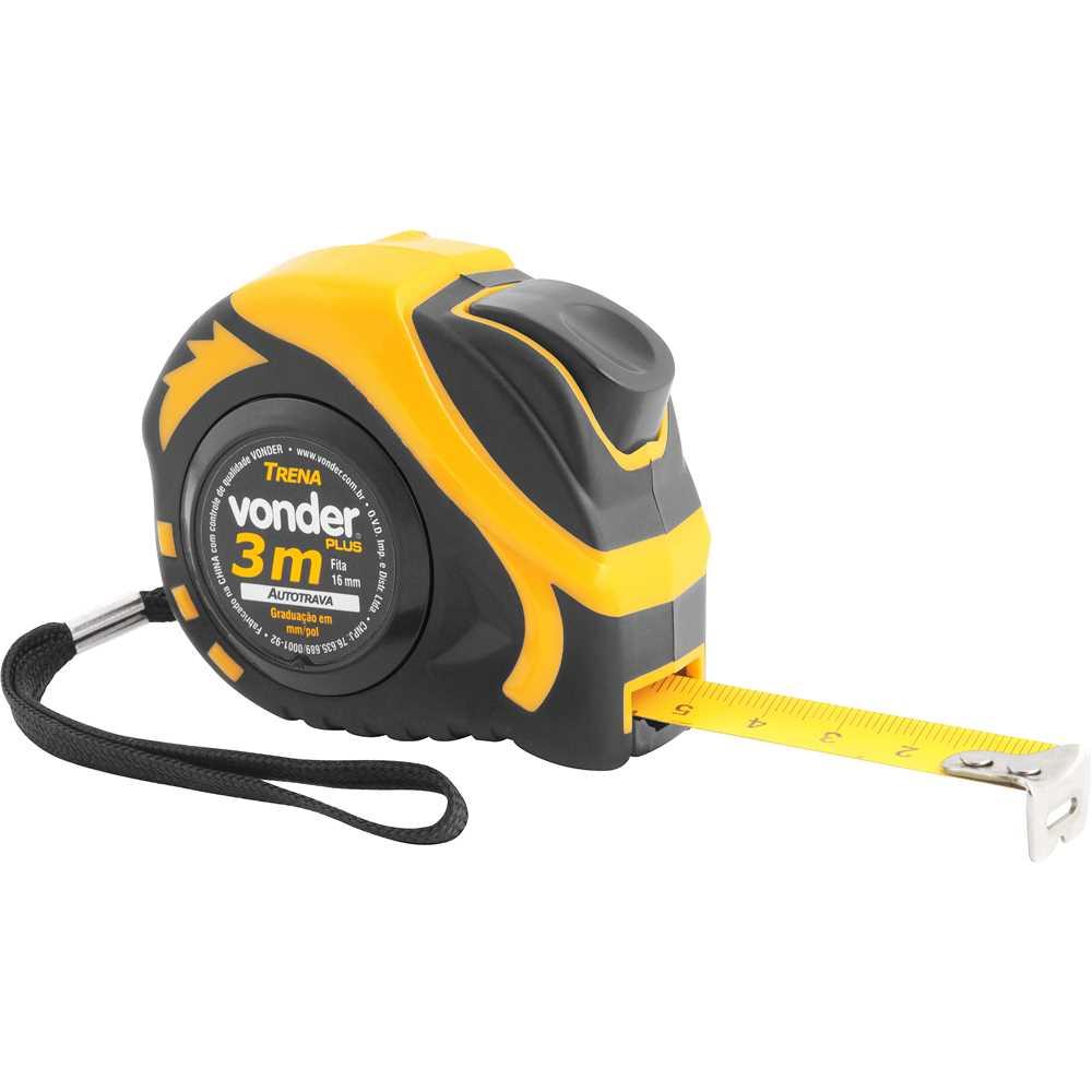 Trena Profissional Emborrachada Com Autotrava 3m x 16mm - Vonder 3868303303