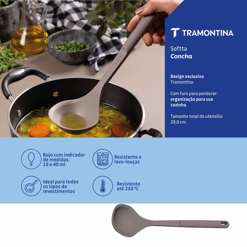 Concha Softta em Silicone Cinza - Tramontina 25854160