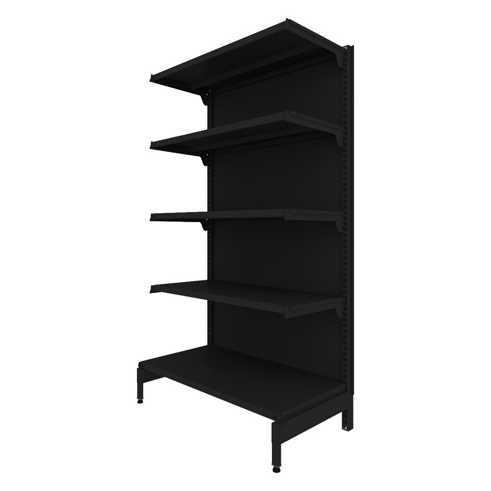 Gôndola Prateleira Preta New Plus 1,70 Ponta GP - Sa Gôndolas Porta Etiquetas Rosa