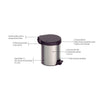 Lixeira Com Pedal em Aço Inox Com Acabamento Polido New 5 Litros - Tramontina 94538705