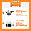Kit - Panela de Pressão 4,5L Vancouver Grafite + 1 Conjunto Facas 9pç - Tramontina