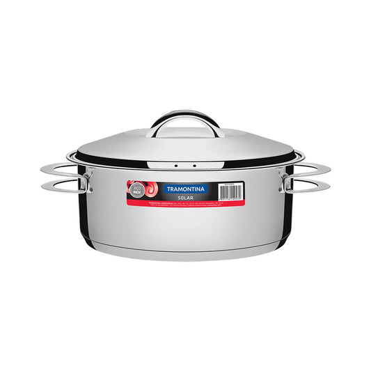 Caçarola Em Aço Inox Fundo Triplo Linha Solar 7,1 Litros Pit 3 - Tramontina