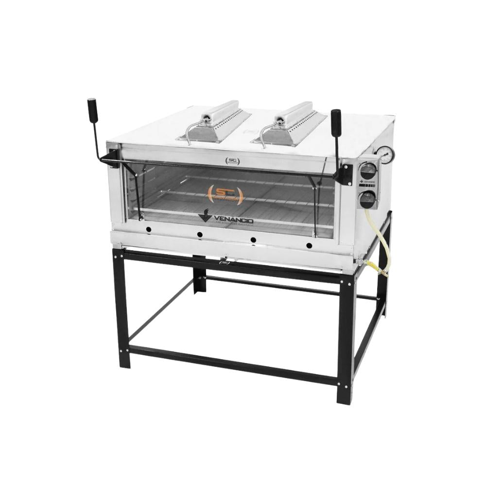 Forno Gás Industrial Infra Roma Inox Firiv110 + 1 Grade Extra + Luva Térmica + pá Pizza - Venâncio