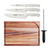 Kit - Faqueiro Premium 3 Peças + Tábua Para Churrasco 49x35 + Chaira 8 Pol - Tramontina