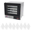 Kit Forno Turbo Elétrico Profissional Digital Prp-004 Plus 127v Preto + 8 Grades - Progás