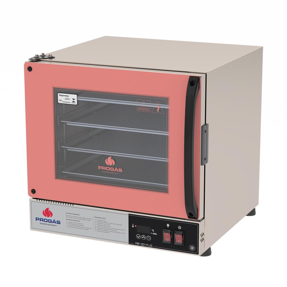 Kit Forno Turbo Elétrico PRP-004 Plus 220V Rosa Progás + 4 Assadeiras Cimapi
