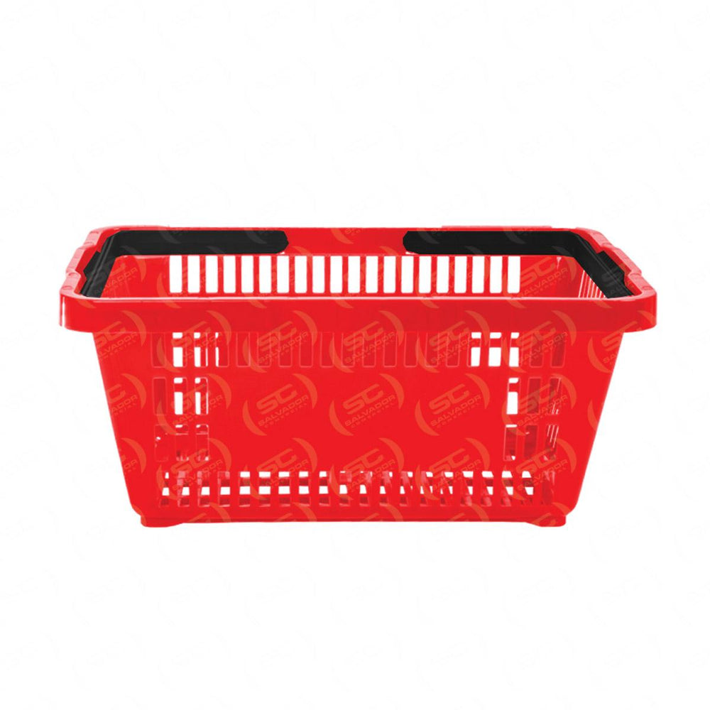 Kit Caixa De Supermercado Empacotador Check-Out 2,00m Recorte + 10 Cestos De Compras Vermelho
