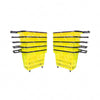 Kit - 10 Cestos Grande Com Rodízio D300 Cód. 3300 Amarelo - Della Plast