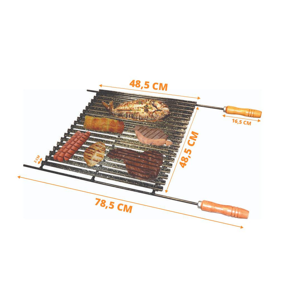Chapa Grelha Para Churrasqueira Esmaltada 48,5x48,5 Pgc-005 - Progás