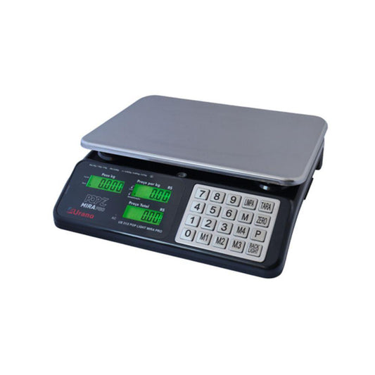 Balança Com Teclado Metálico us 31/2 31kg Bateria Pop-z Mira Pro Bivolt - Urano 22.31.100.0721