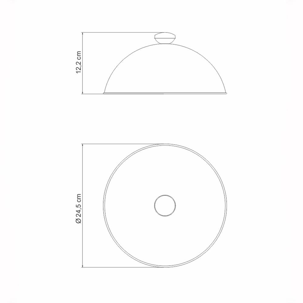 Cloche Profissional Service Para Hotéis Aço Inox Alto Brilho Diâmetro 24,5cm - Tramontina 61427240