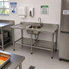 Bancada Mesa 200x70 Inox 430 Com 1 Cuba 50x40x25 Com Grade Inferior - Imeca 6814