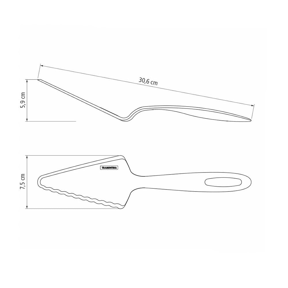 Espátula Para Bolo e Torta 30cm Ability em Nylon Preto - Tramontina 25164100