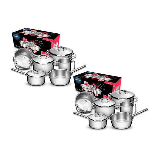 Kit - 2 Jogos de Panelas Solar 6pçs Inox