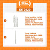 Kit - Jogo de Facas Premium 3 Peças + 1 Chaira Estriada 10 Pol Profissional - Tramontina