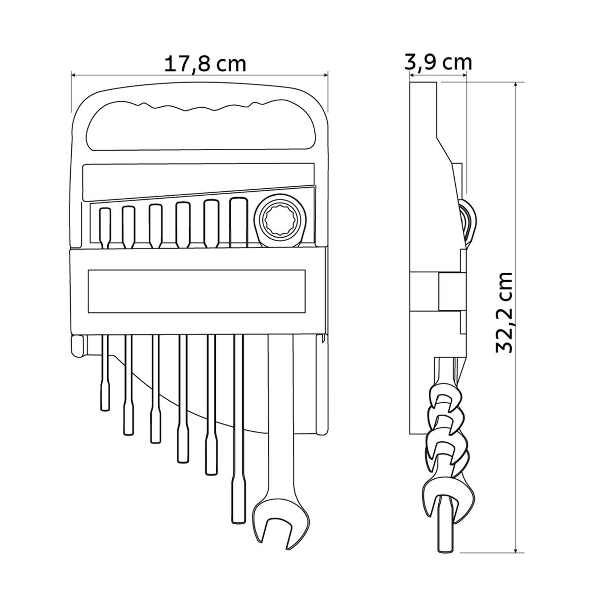 Jogo de Chaves Combinadas Com Catraca 7 Peças Master - Tramontina 42248207