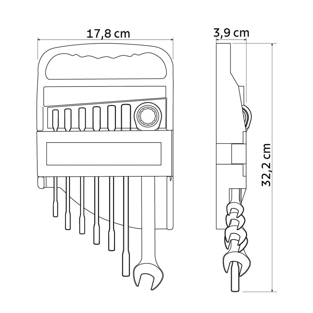 Jogo de Chaves Combinadas Com Catraca 7 Peças Master - Tramontina 42248207