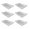 Kit - 6 Formas Assadeiras Lisa Estampada 0,6mm Pão Doce Alumínio 58 X 70 X 3,5 - Imeca
