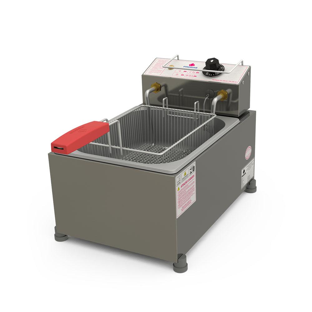 Fritador Óleo 1 Cuba 1 Cesto 2500W Elétrico 5L PR-10E 127V Progás e Cortador de Legumes