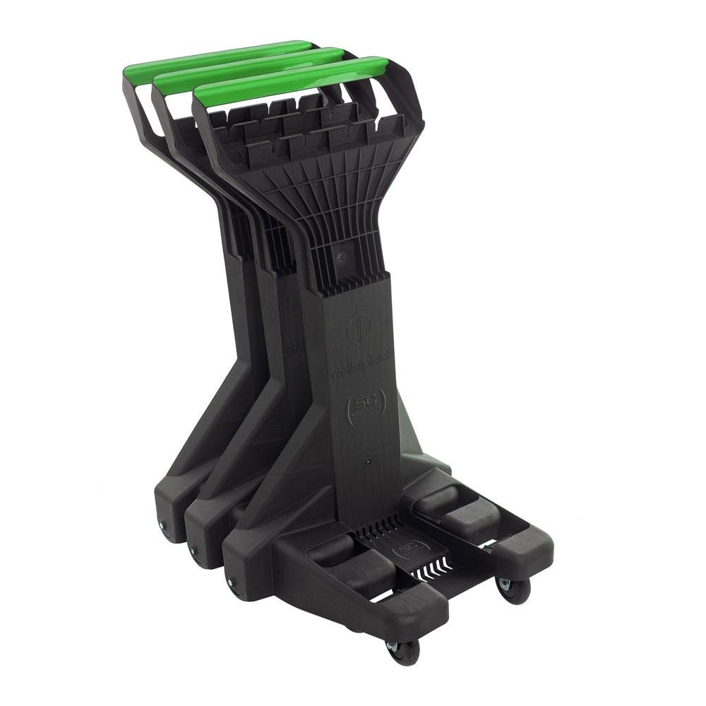 Carrinho De Compras Preto Com Cestos 12kg Removíveis Verde D-500 - Dellaplast