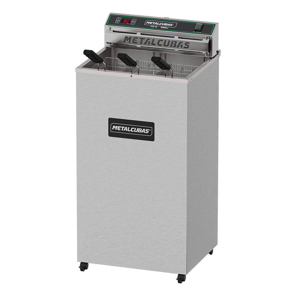 Fritadeira Industrial Elétrica Óleo 18L 3 Cestos 8000W FOE 18 P 220V - Metalcubas