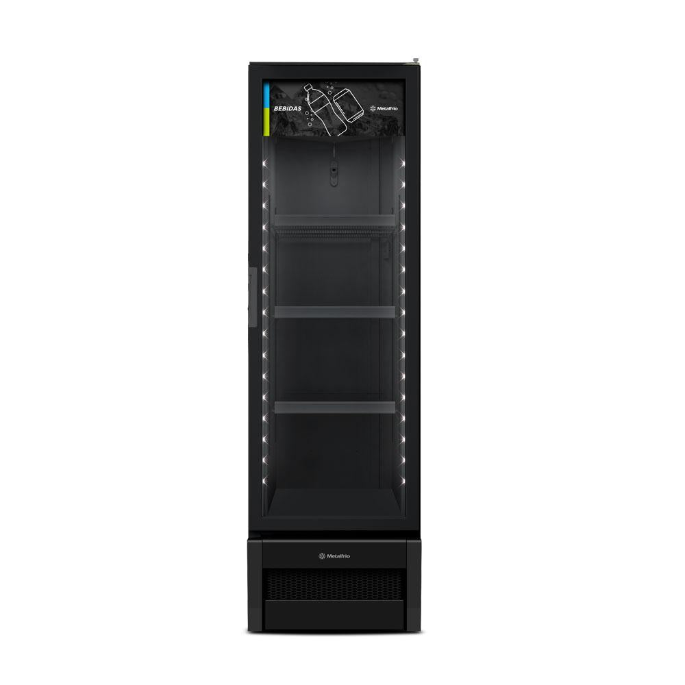 Refrigerador Visa Expositor Multiuso Preto 313/343L Porta De Vidro 2°C a 8°C VB28RH 127V - Metalfrio