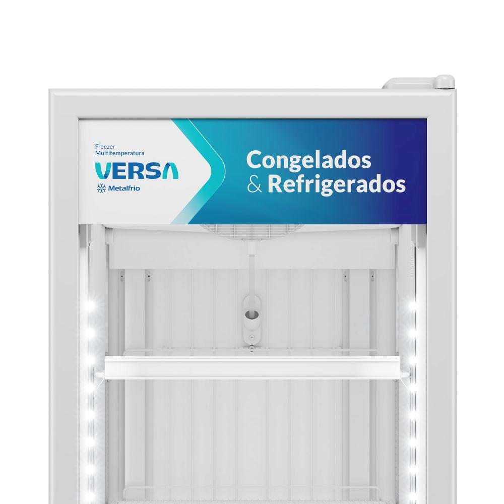 Freezer Vertical Multitemperaturas 541 L 8°C a -20ºC Branco VM50AH Versa 220v - Metalfrio