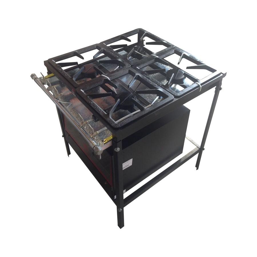 Fogão Industrial 4 Bocas a Gás Baixa Pressão Para Cozinha PM-400 + Forno FSI-500 - Progás