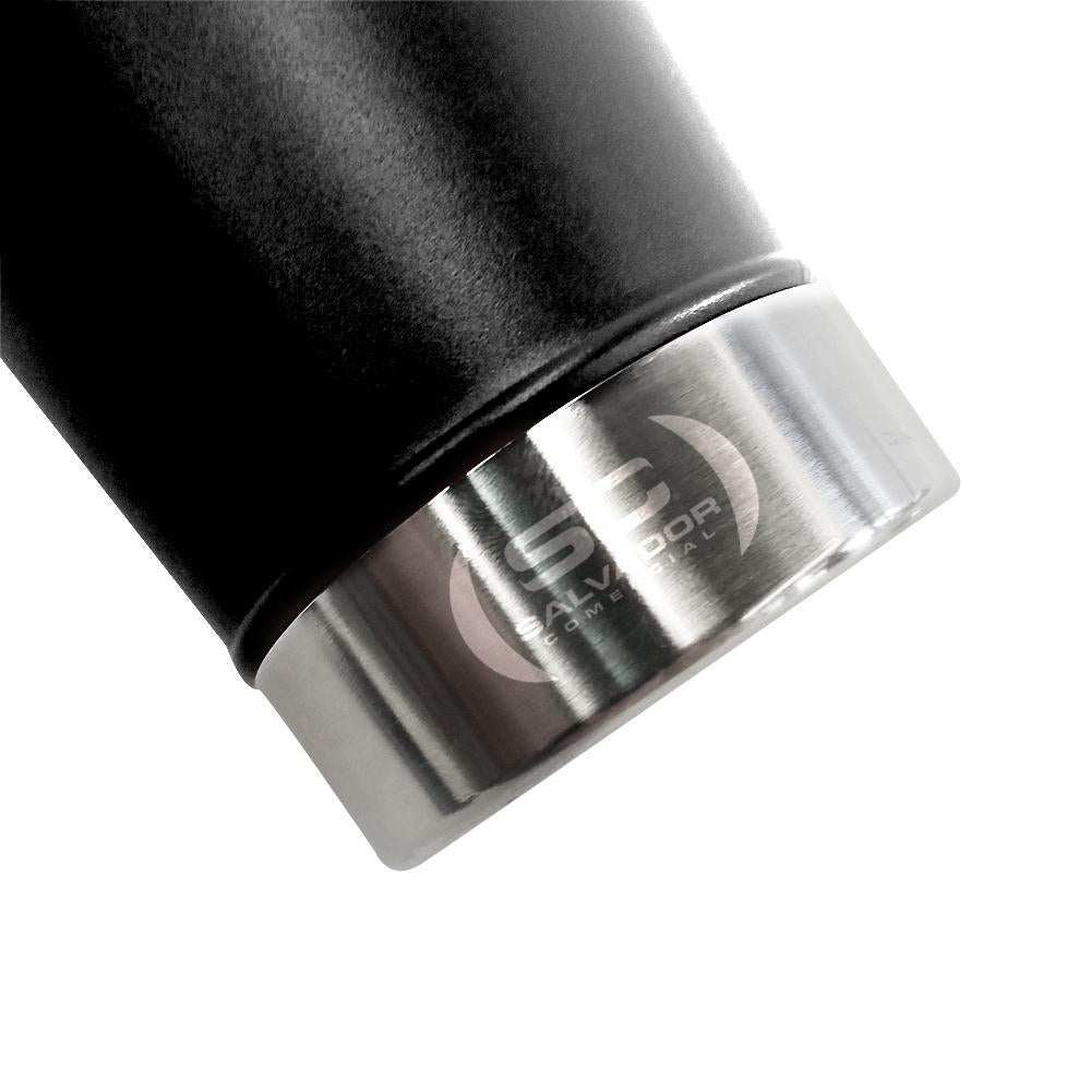 Copo Térmico Para Cerveja Chopp Gelado Em Inox 473ml Cqs 5748 Preto Com Tampa e Abridor - Malta