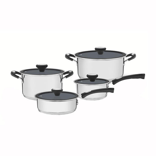Jogo de Panelas Solar Ceramic Aço Inox Fundo Triplo Rev Interno Cerâmico 4 Peças Tramontina 65120026