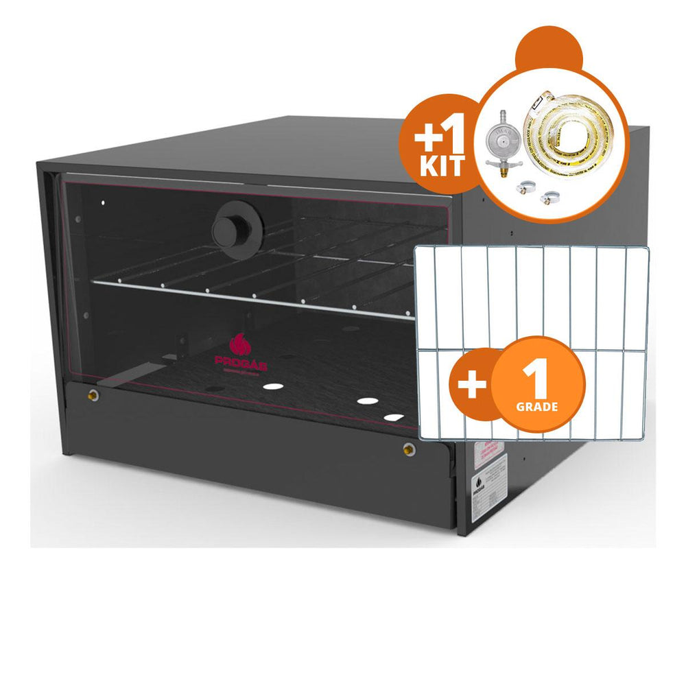 Kit Forno a Gás Semi-industrial Baixa Pressão FSI-500N Com Grade Extra + Kit Gás - Progás
