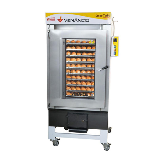 Forno Turbo a Lenha 10 Esteiras Monofásico Fornalha Frontal FCLT10 - Venâncio 220v