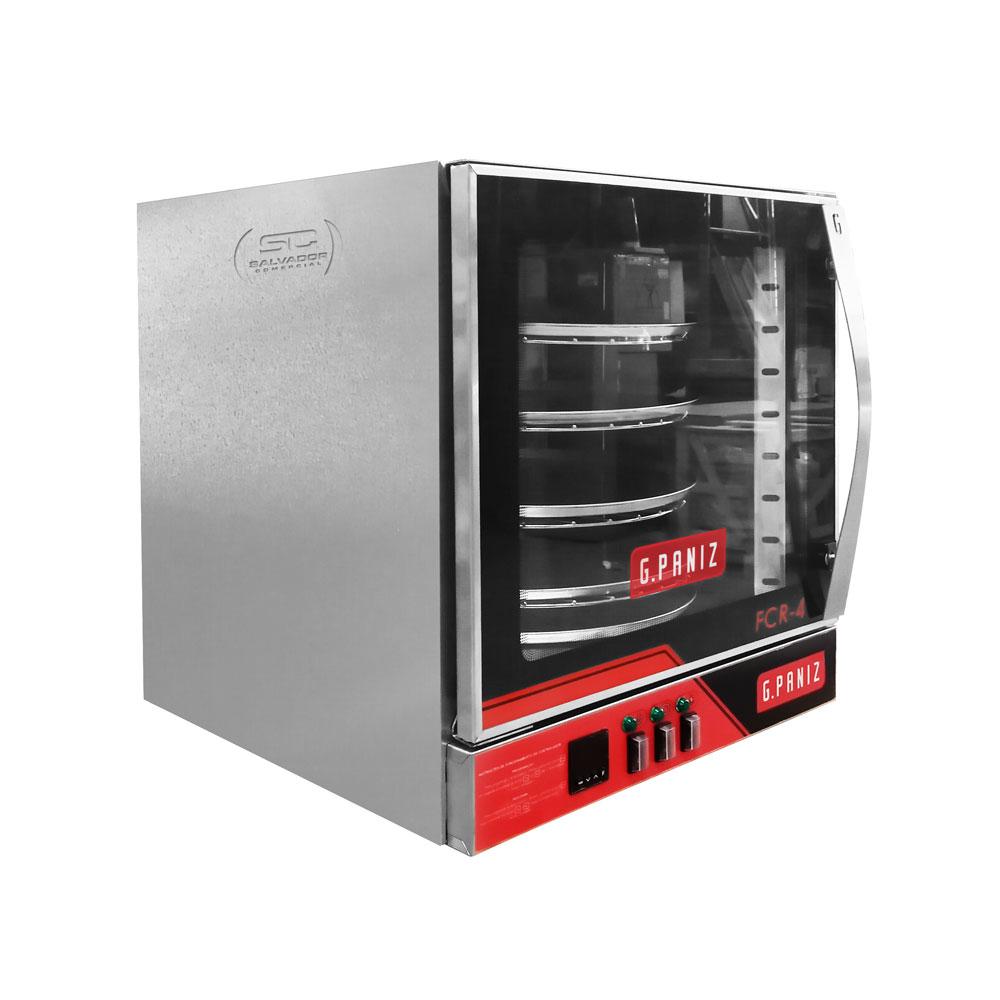 Kit Forno Turbo Convector Elétrico Rotativo Inox 4 Bandejas Ø 35cm FCR 4 220V - Gpaniz