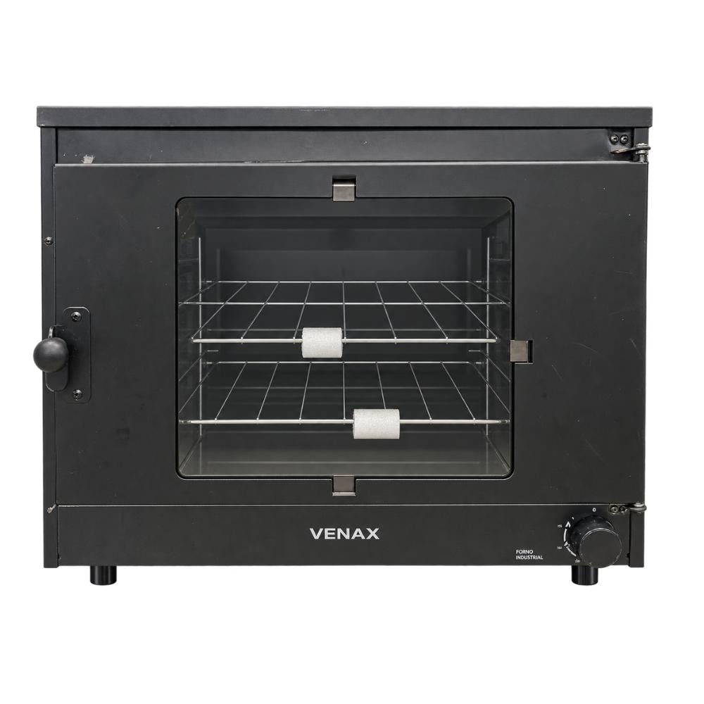 Seminovo - Forno Industrial  FI 77l de Bancada Preto Interno Esmaltado Gas GLP FI77SB - Venax 21384