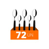 Conjunto Chá e Sobremesa Ipanema 72 Peças Lâminas Aço Inox Cabo Preto Ptop - Tramontina