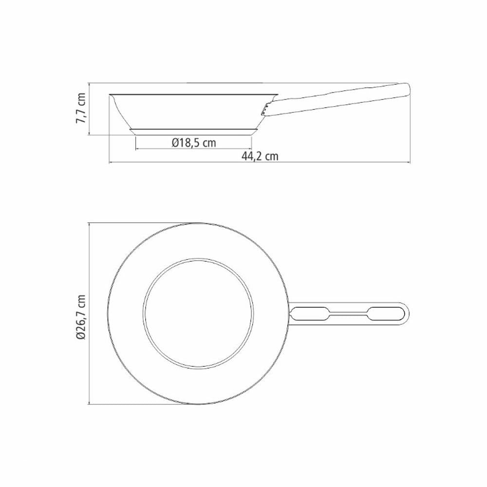 Frigideira Allegra Aço Inox Fundo Triplo Fogões de Indução 24 Cm 2,1l - Tramontina 62666241