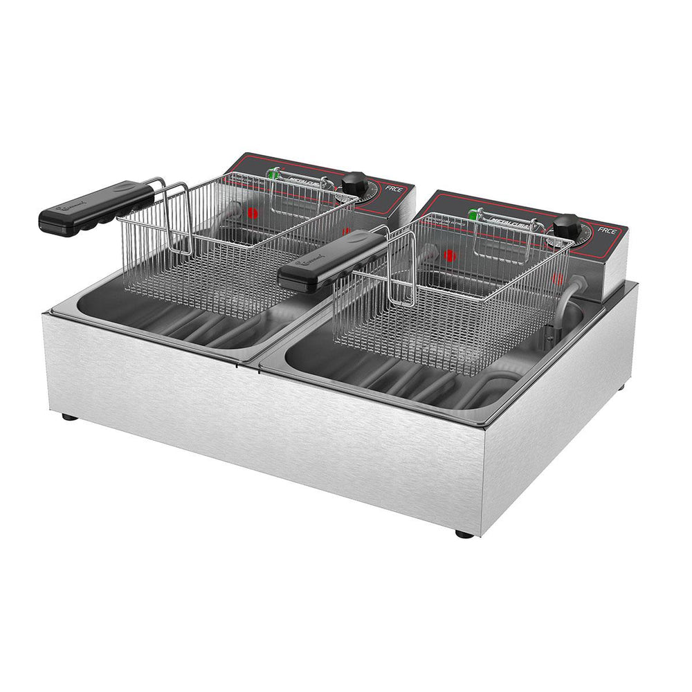 Fritadeira Profissional Elétrica Óleo 6L 2 Cestos Monofásico FRCE6 - Metalcubas