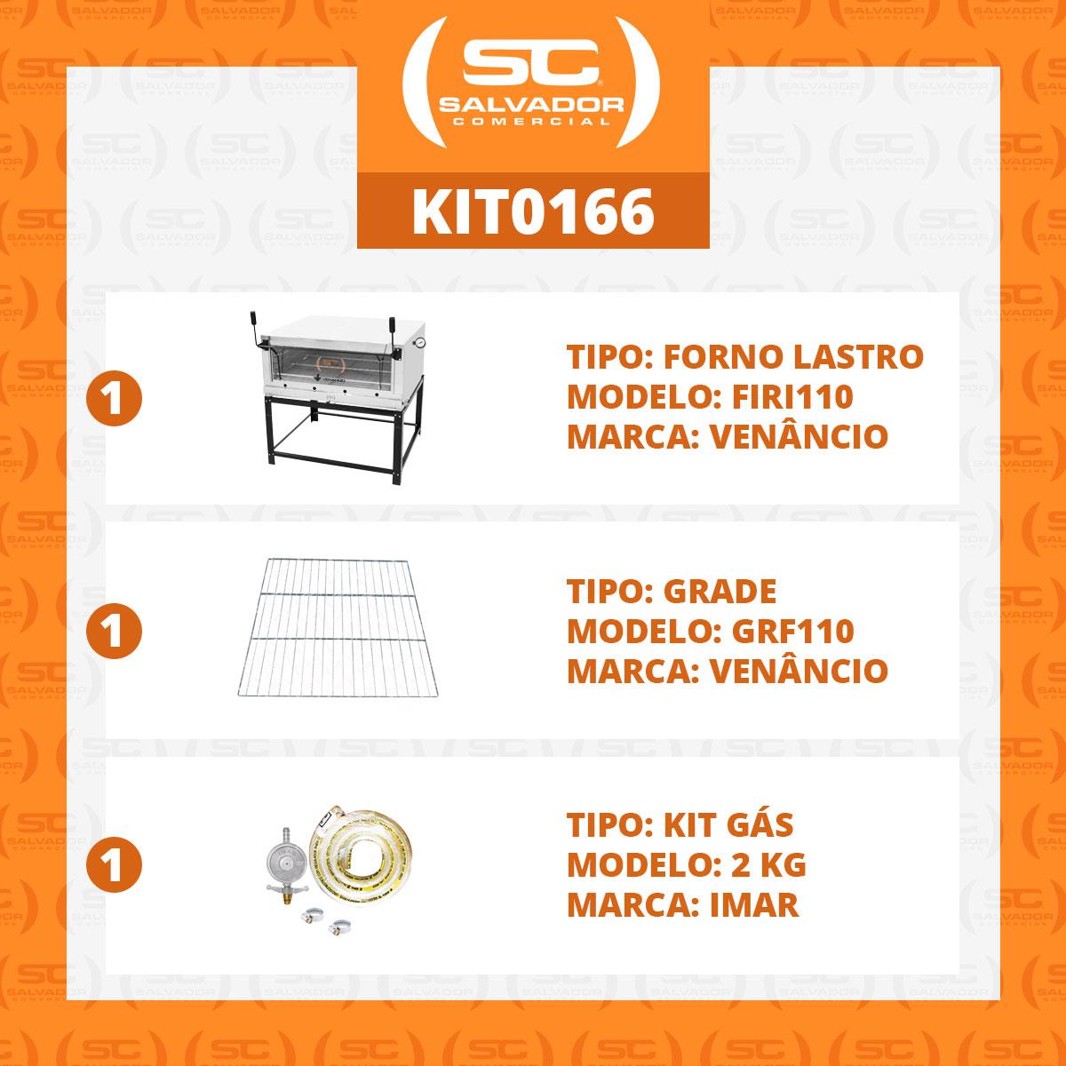 Kit - Forno Gás Industrial Roma Inox Firi110 + Grade Extra + Kit Gás 2kg