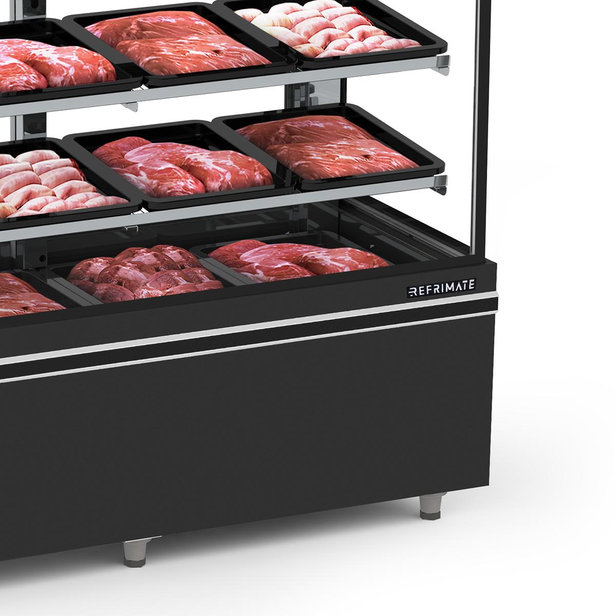 Expositor De Açougue Profissional Prateleira Ar Forçado 1,5m EAVTP1500AF 220V - Refrimate