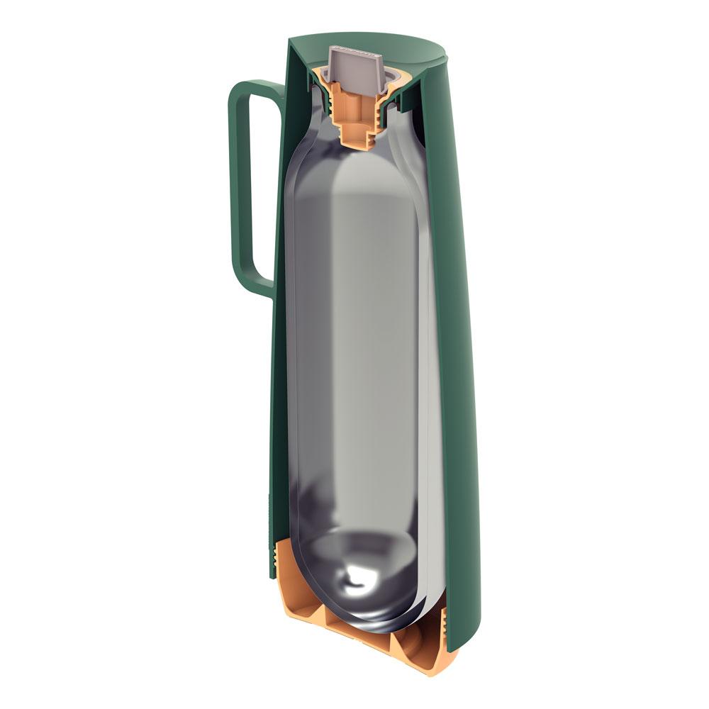 Bule Garrafa Térmica Exata em Plástico Com Ampola de Vidro 1l Verde - Tramontina 61636107
