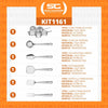 Kit Cozinha Allegra Aço Inox Fundo Triplo 10 Peças Com Utensílios - Tramontina