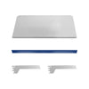 Bandeja Prateleira Ponta Com Reforço 30x73 Gôndolas New Plus com Porta Etiqueta Azul - SA Gôndolas